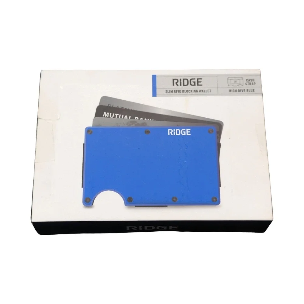 Qq8O The Ridge RFID Men's Wallet Cash Strap - High Dive Blue Open Box